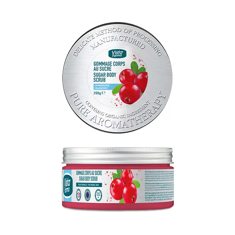 vistafarma sugar body scrub canneberge cranberry